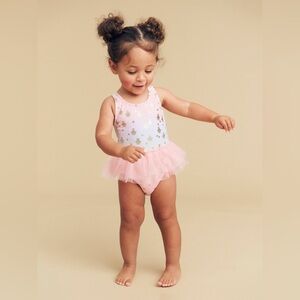 Huxbaby Tulle Fairy Bunny Ballet Swimsuit - Rainbow Size 6-12M